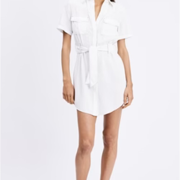 UTILITY POCKET SHIRT DRESS - Picture 1 of 4